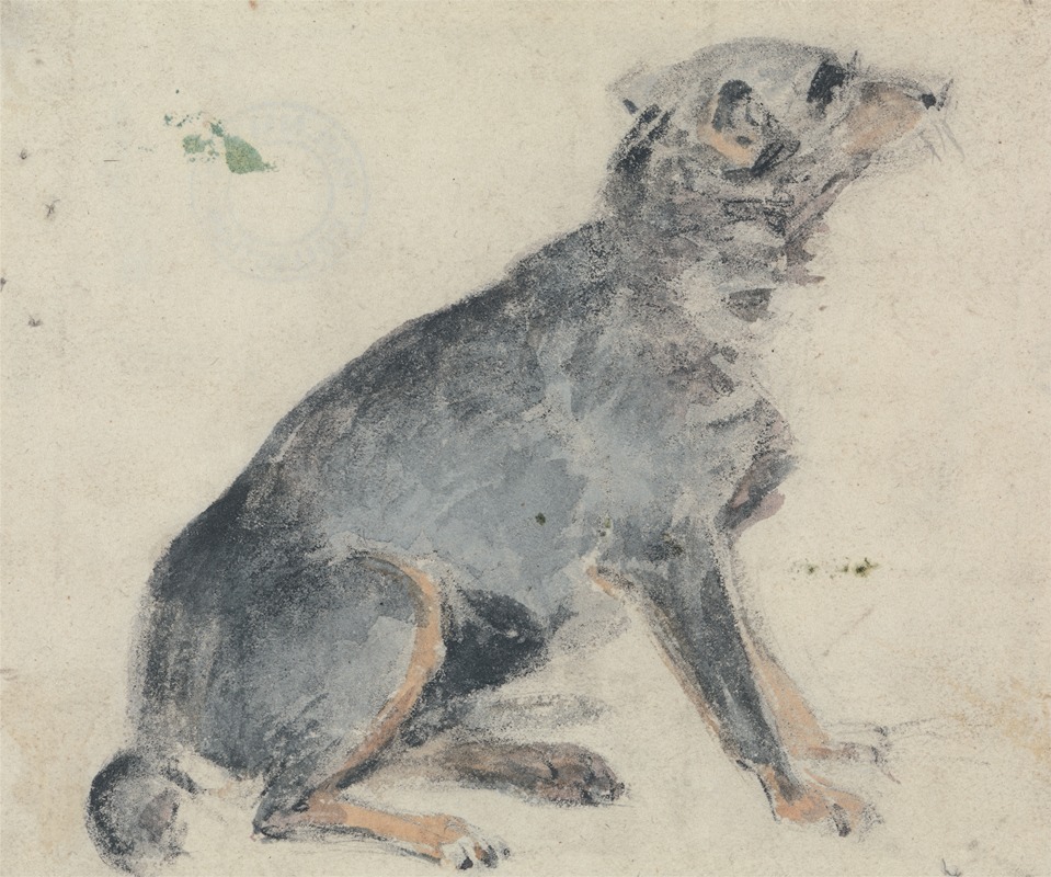 David Cox - Study of a Dog