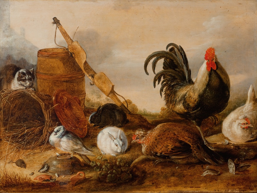 Gijsbert Gillisz. de Hondecoeter - Animals in the Yard