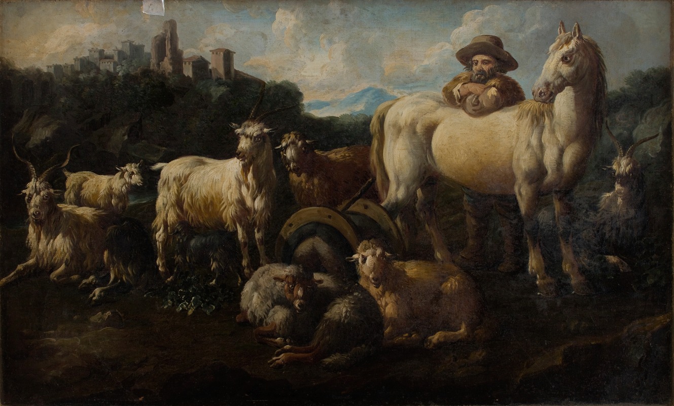 Jacob Roo - Shepherd with Animals