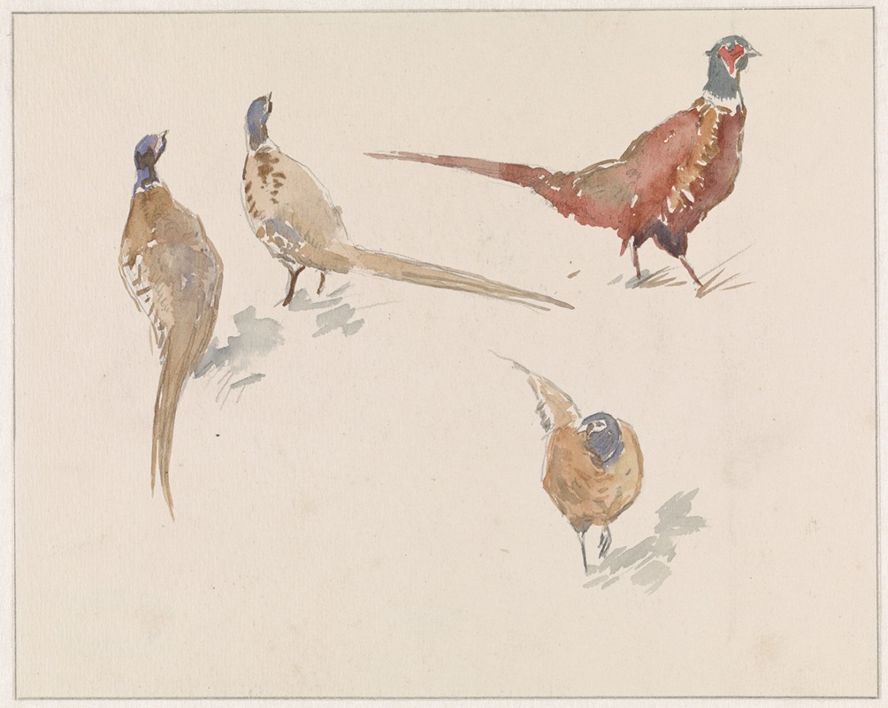 Jan van Essen - Vier fazanten