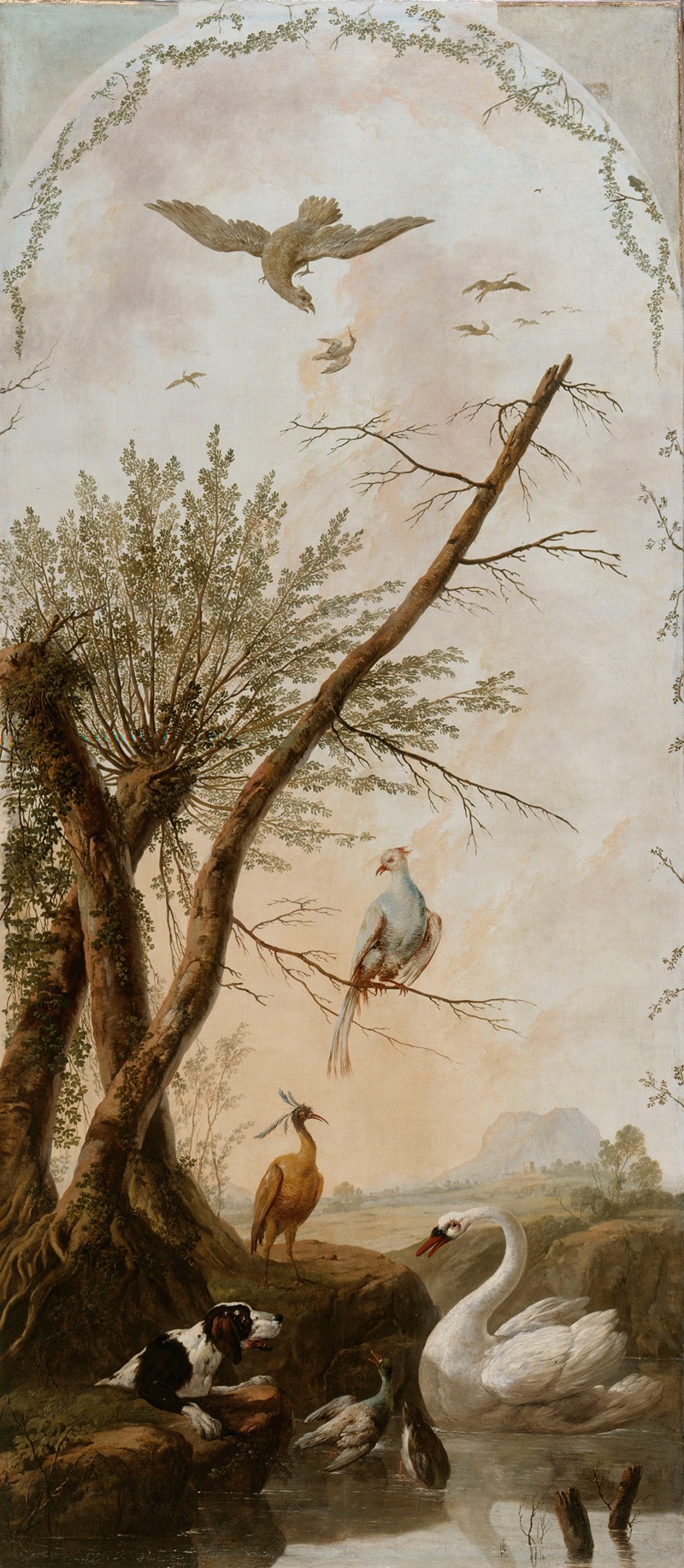 Jean-Baptiste Pillement - Panneau décoratif à sujets d’animaux