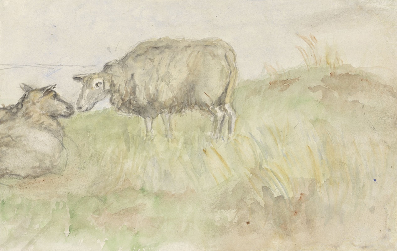 Jozef Israëls - Twee schapen