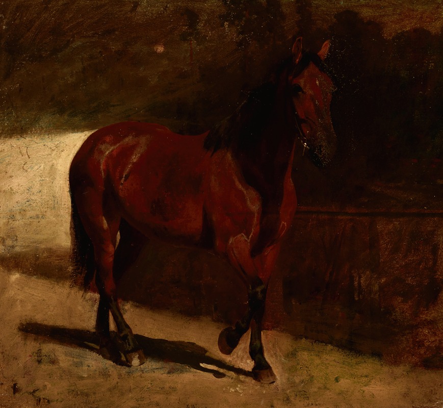 Maksymilian Gierymski - Study of a Chestnut Horse