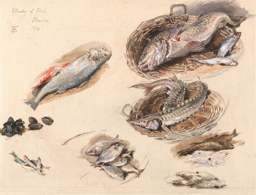 Myles Birket Foster - Study of Fish, Venice