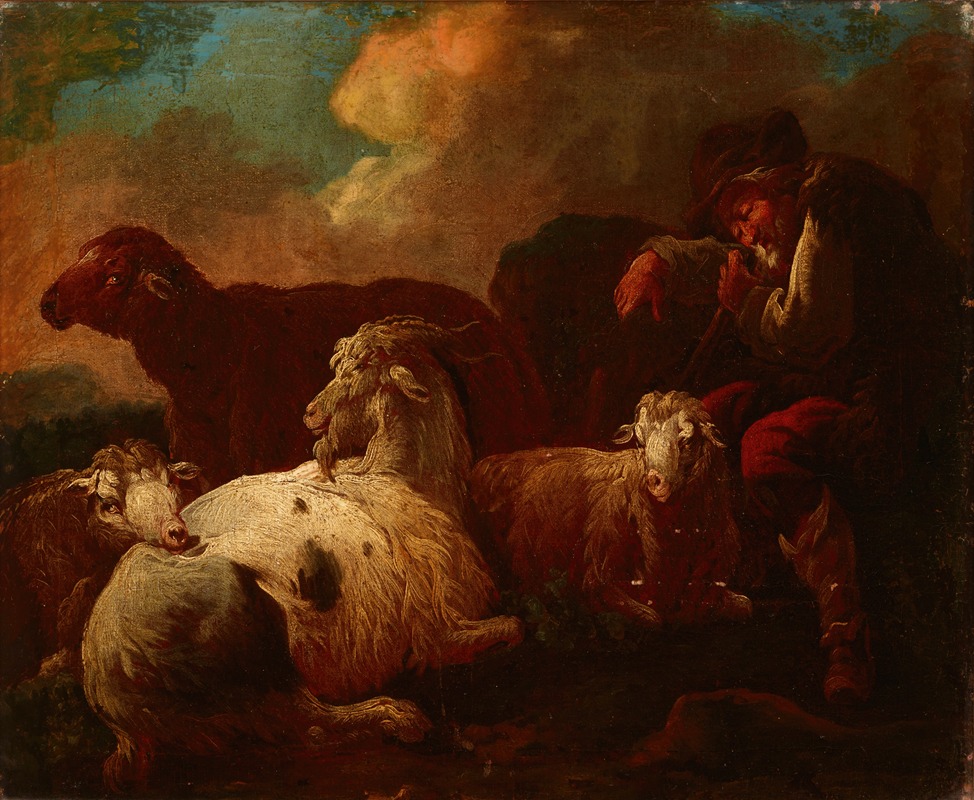 Philipp Peter Roos - Goats and Sheep
