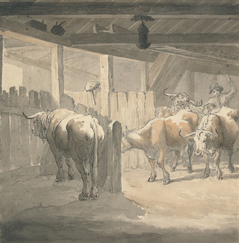 Robert Hills - A Cow Byre