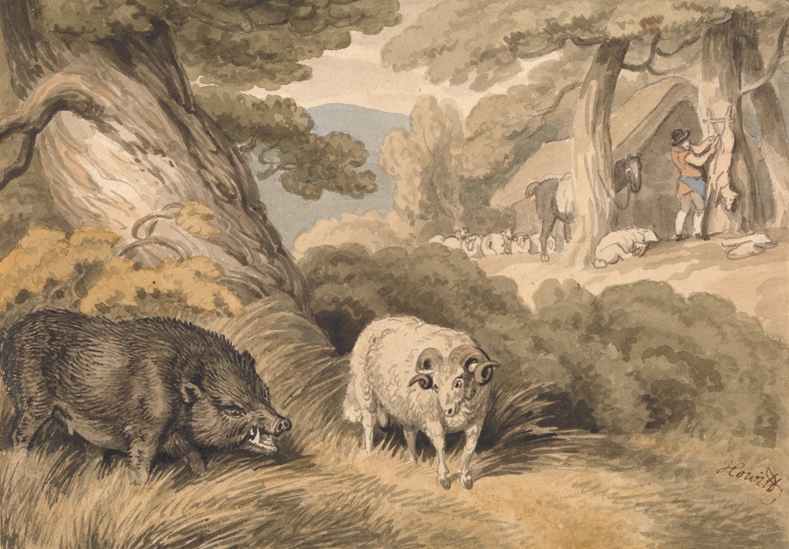 Samuel Howitt - A Boar and a Ram