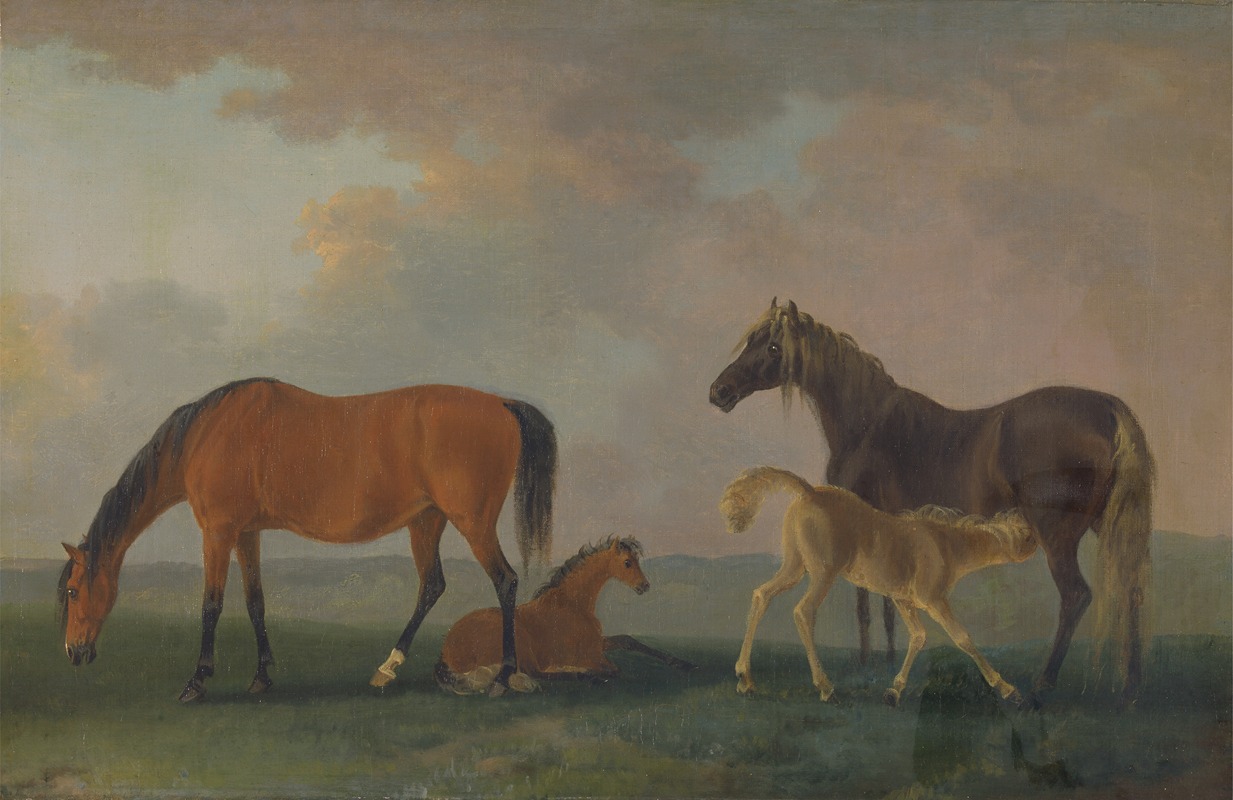 Sawrey Gilpin - Mares and Foals, facing left