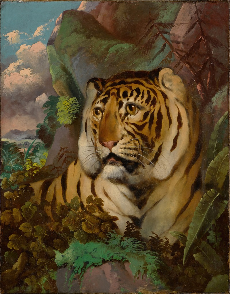 Circle of William Huggins - Portrait of a Tiger