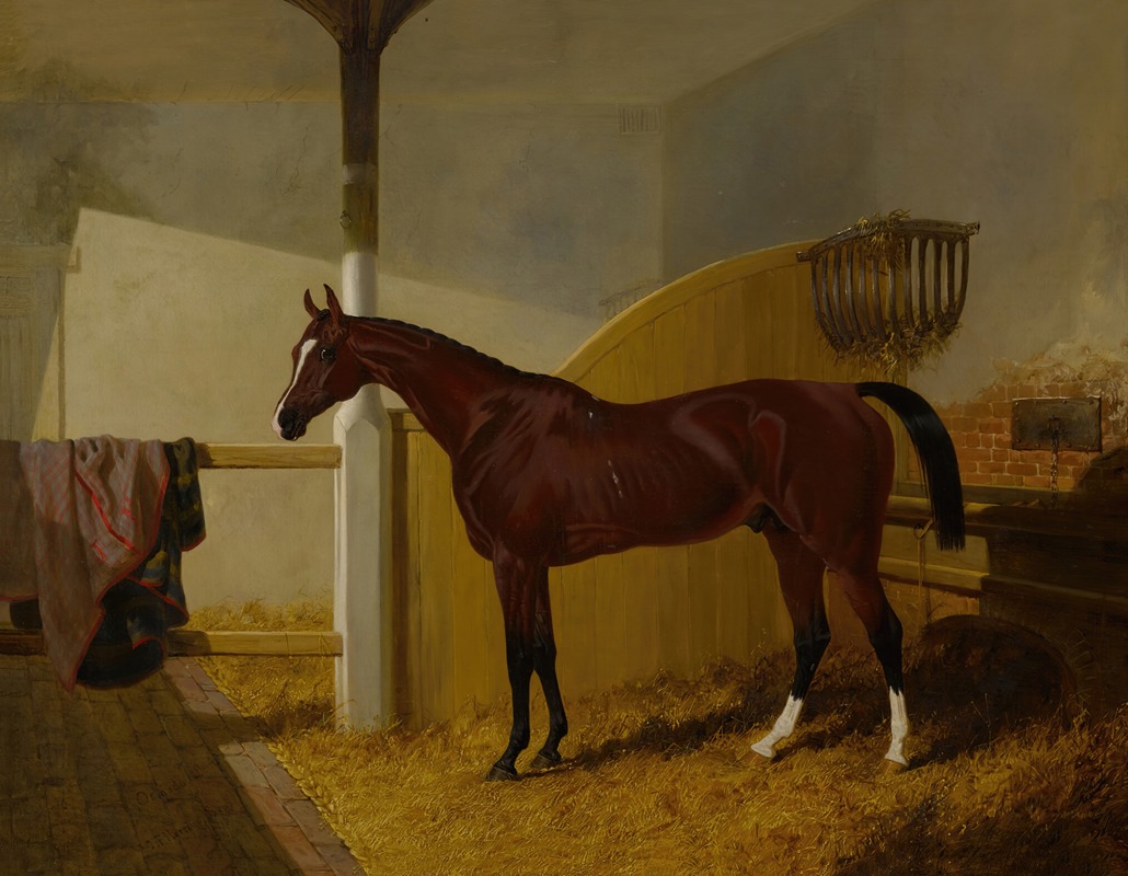 John Frederick Herring Snr. - Colonel Peel’s Orlando in a Stable