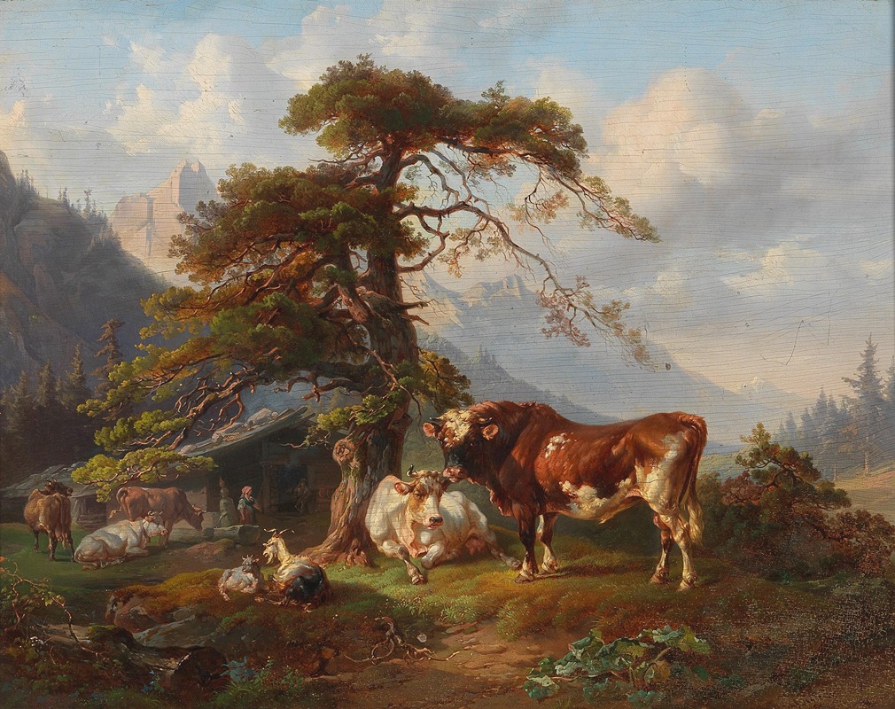 Joseph Heicke - On the Alpine Pasture