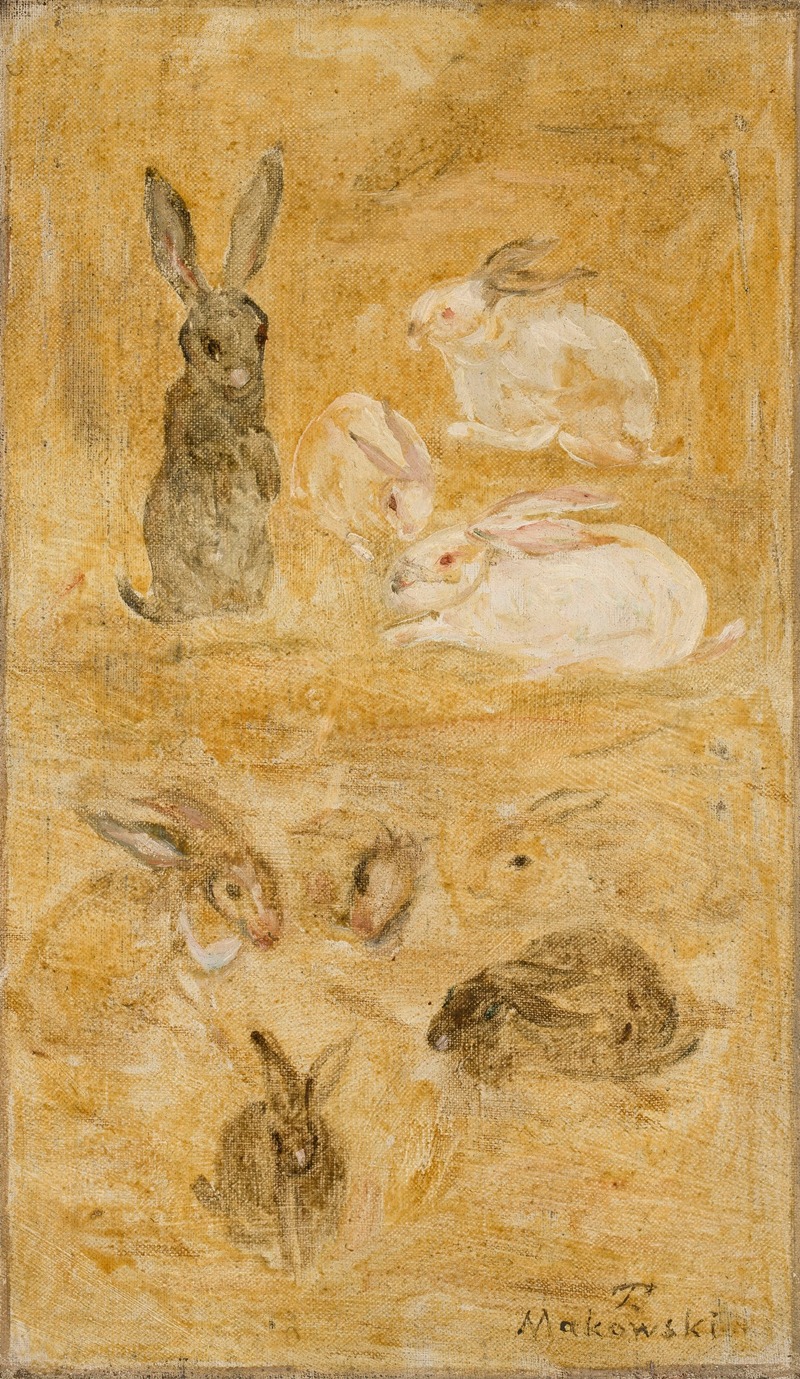 Tadeusz Makowski - Rabbits