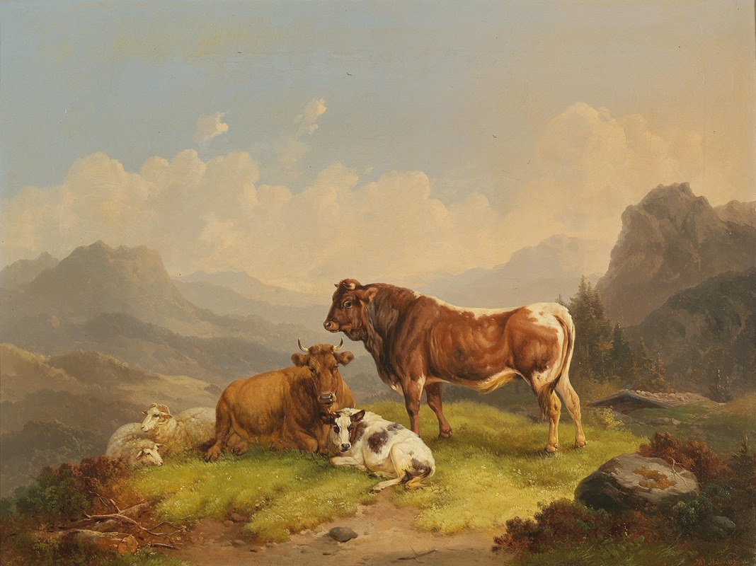 Wilhelm Melchior - Weidevieh auf der Alm