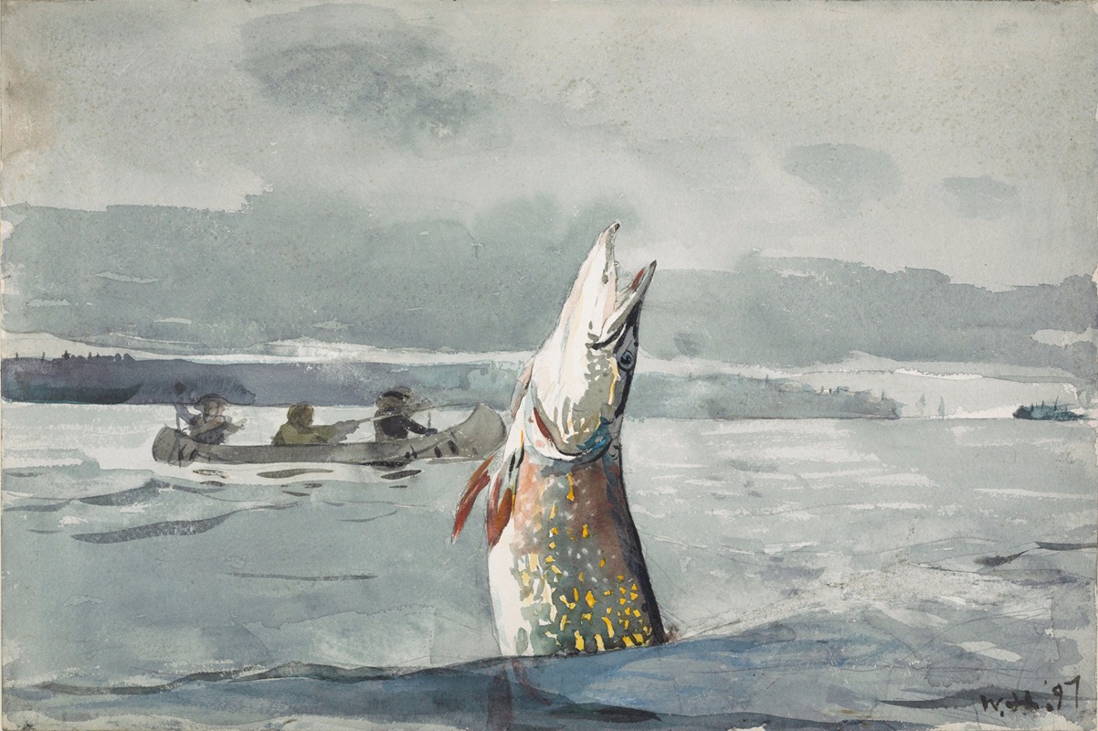 Winslow Homer - Pike, Lake St. John (Ouananiche Fishing)