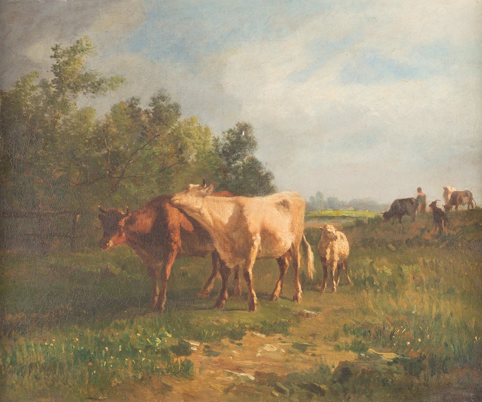 Constant Troyon - Cattle on the pasture