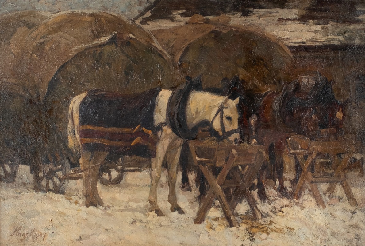 Hans von Hayek - Resting horses