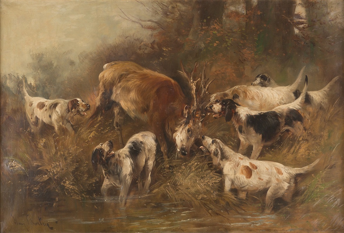 Henry Schouten - Hunting dogs catching the prey