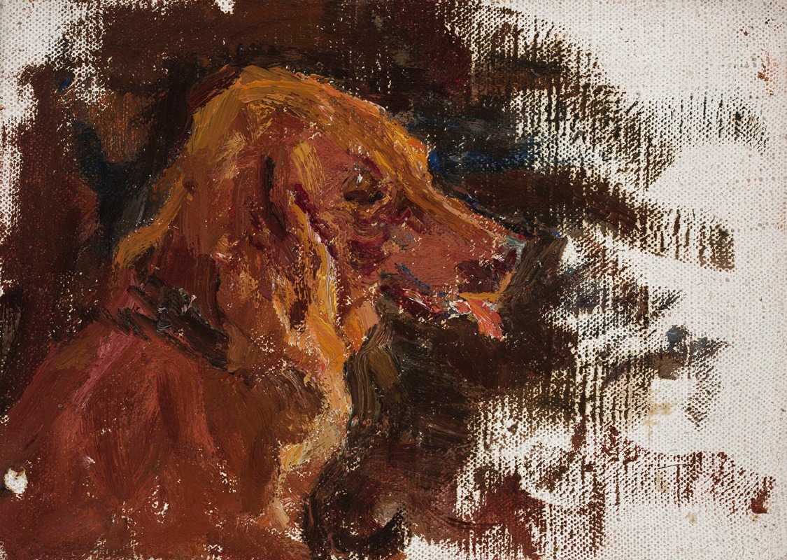 Jan Ciągliński - Maryino – study of dog’s head for the “Portrait of Prince Golitsyn”