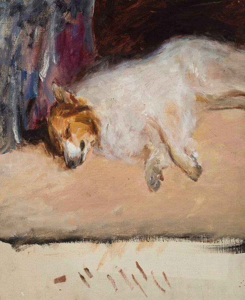 Jan Ciągliński - Study of a sleeping dog for the “Portrait of Prince Golitsyn”
