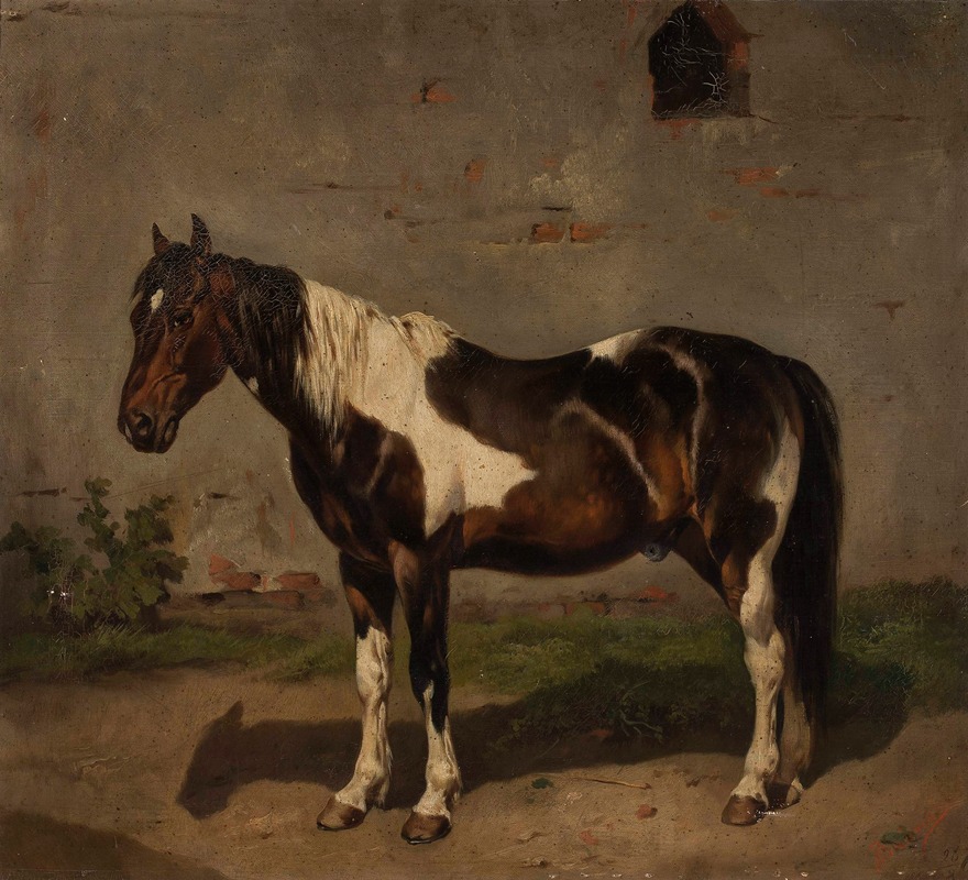 Józef Brodowski - Horse with the barn in the background
