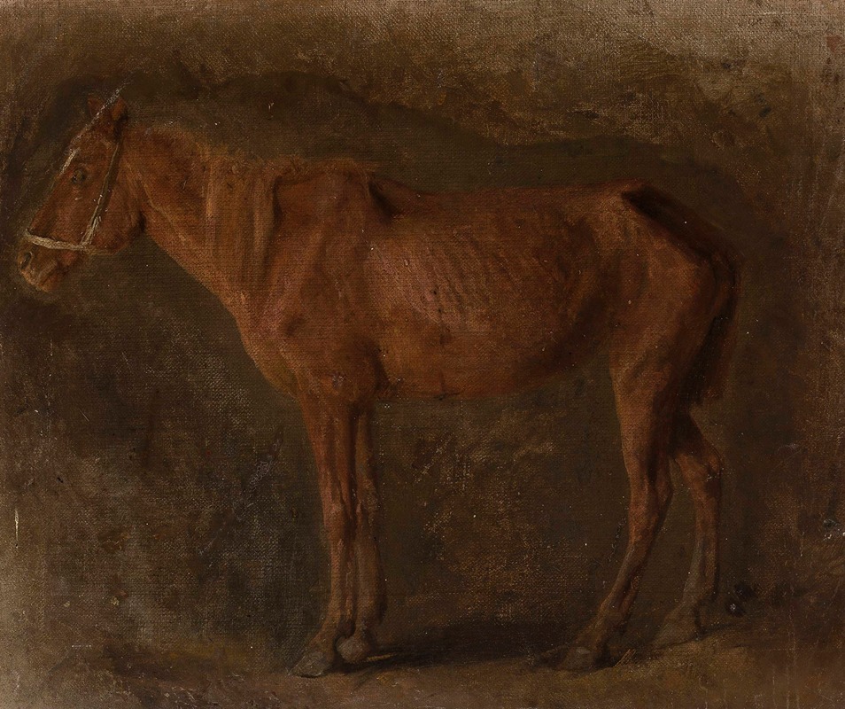 Jozef Chelmonski - Study of a horse