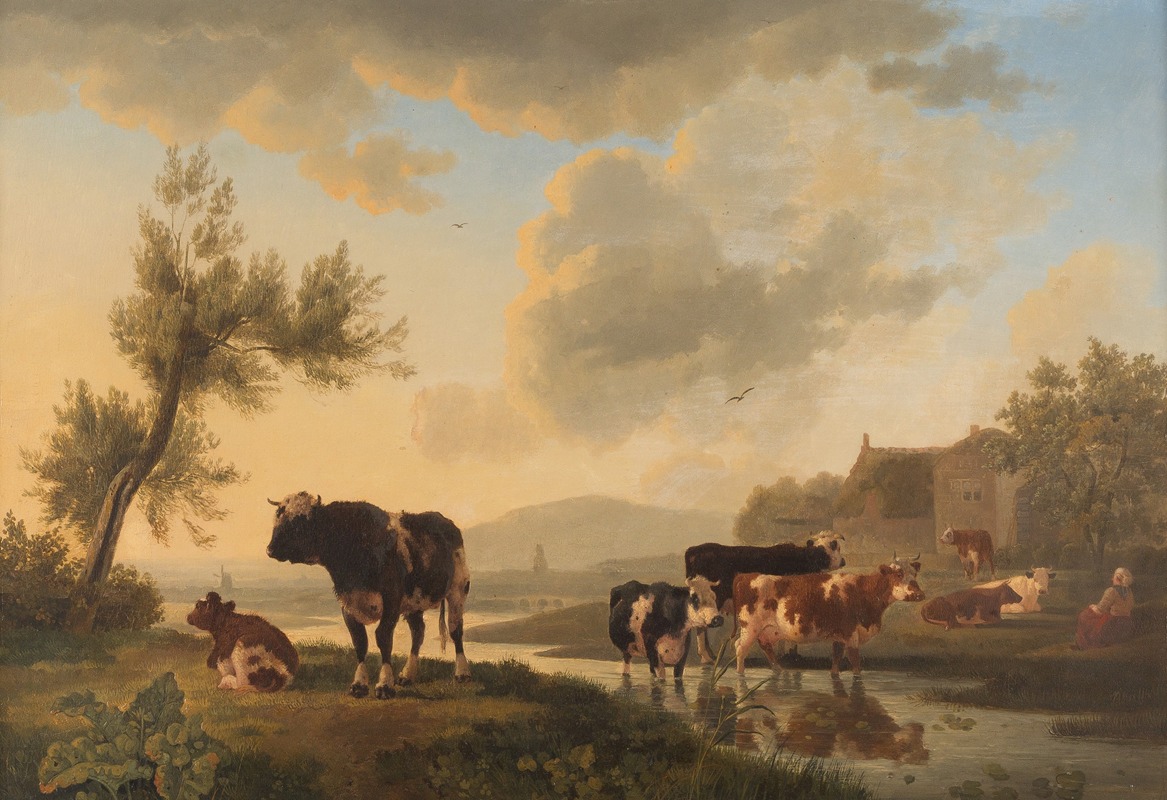 Leendert de Koningh - Cows in summer landscape