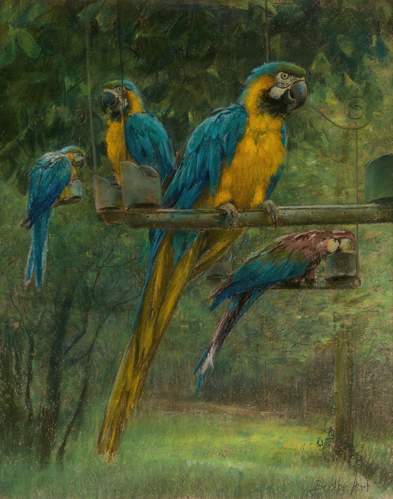 Berthe Art - Blue Macaws