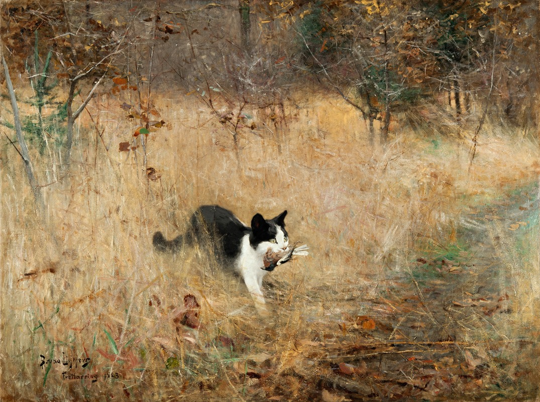 Bruno Liljefors - Cat hunting Birds