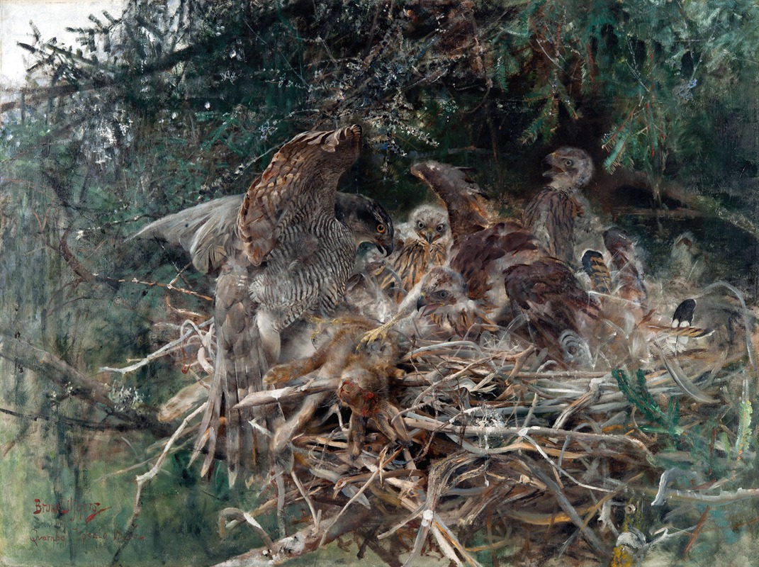 Bruno Liljefors - Hawk’s Nest