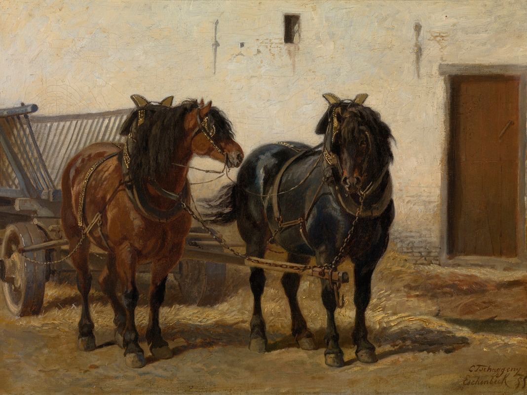 Charles Tschaggeny - A Team of Horses