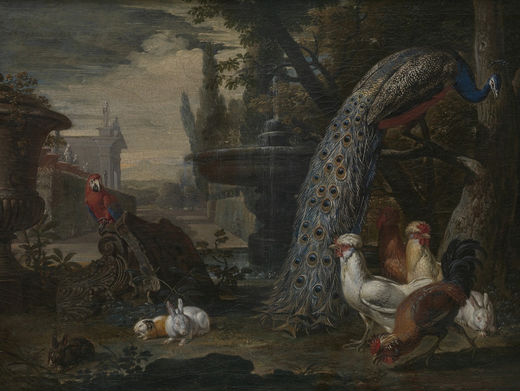 David de Coninck - Animals in a garden
