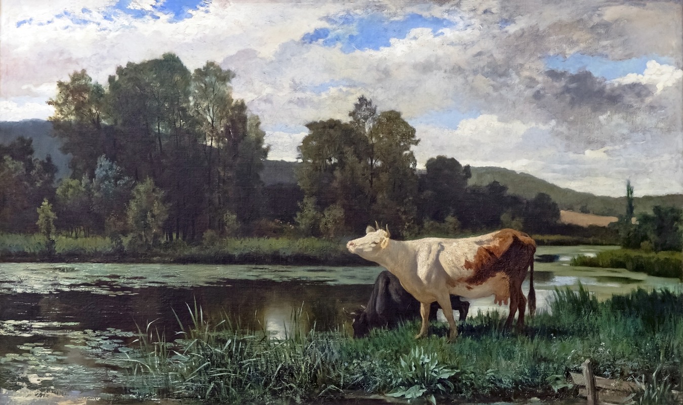 Edouard Bernard Debat-Ponsan - The cows