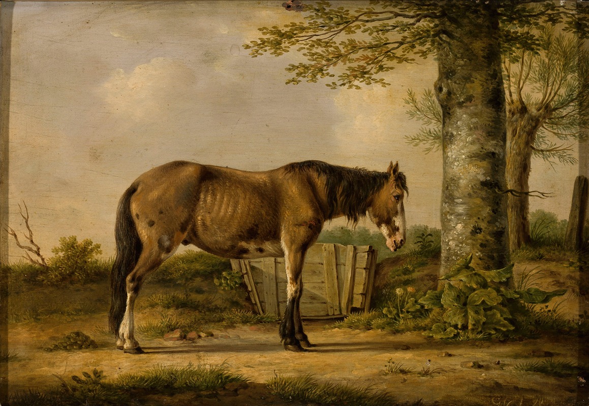 Georg Kobell - Horse by a tree