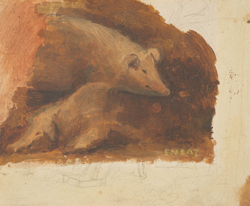 James Ensor - Pigs