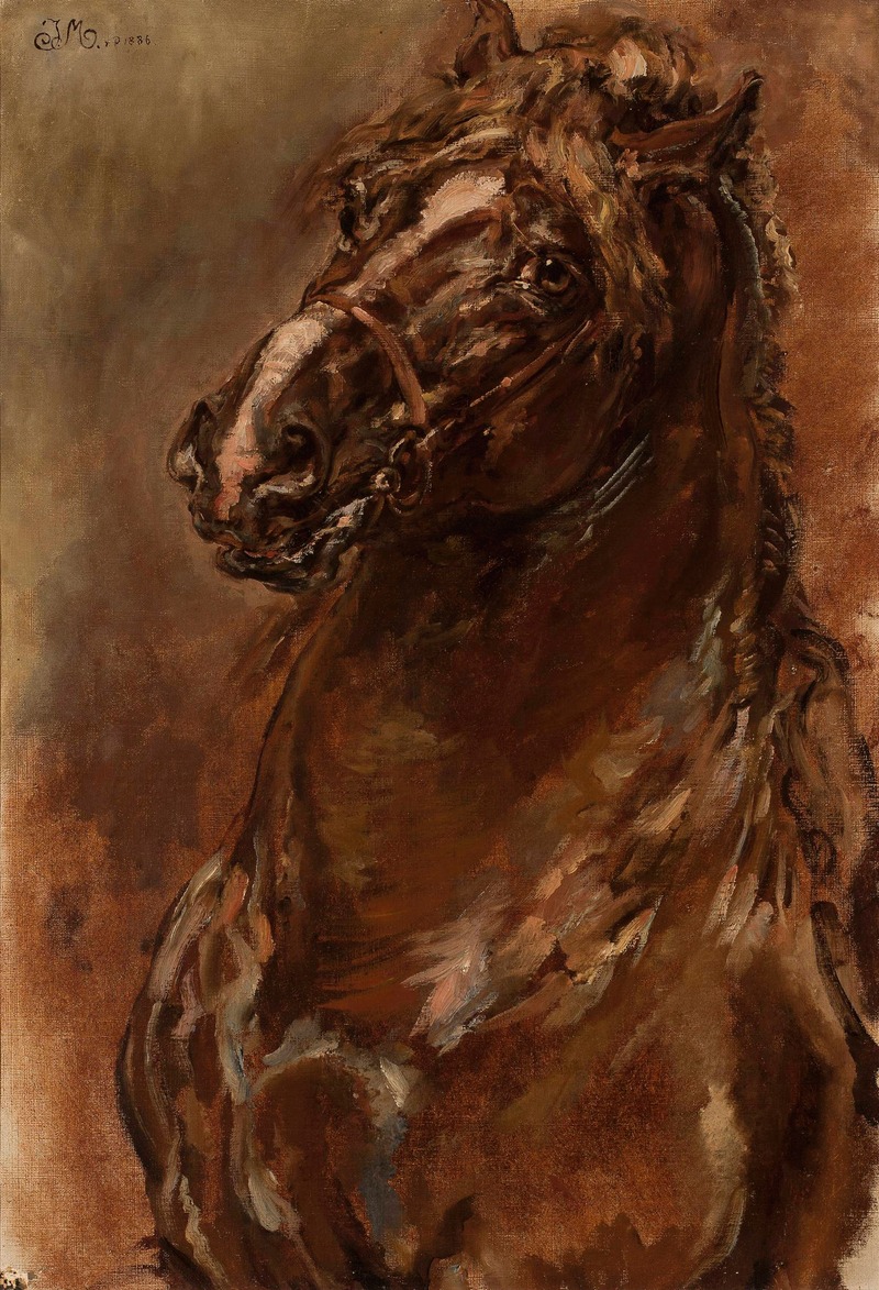 Jan Matejko - Study of horse’s head for “The Maid of Orléans”