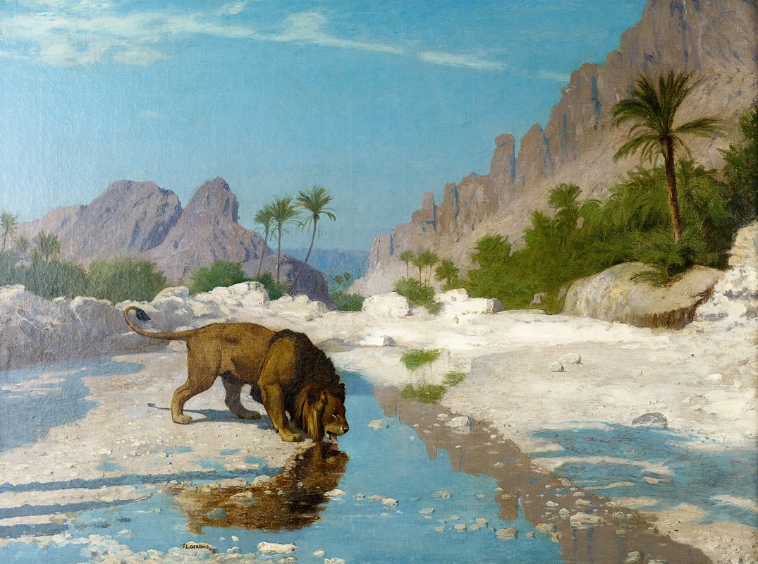 Jean-Léon Gérôme - Lion in the Desert 