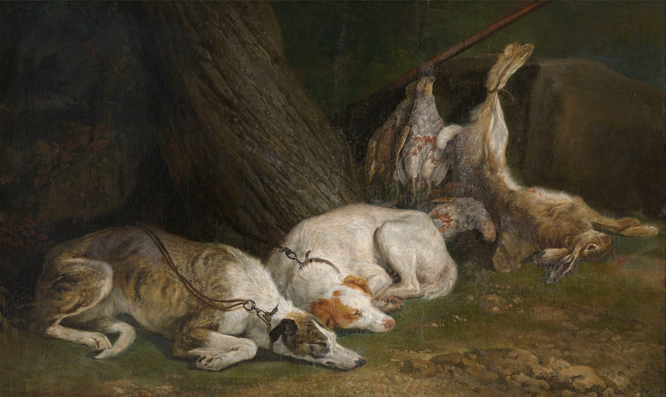 Joannes Fijt - Two Greyhounds
