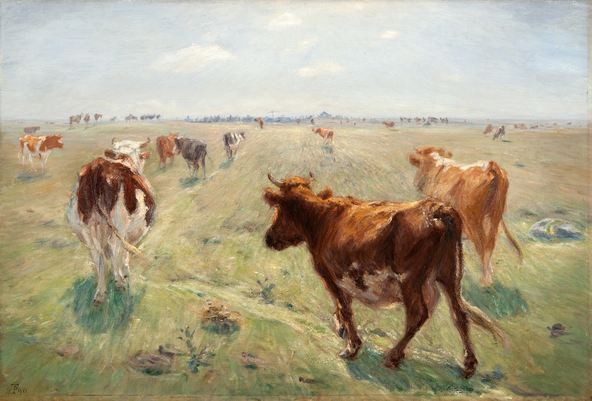 Theodor Philipsen - Cows out to Graze