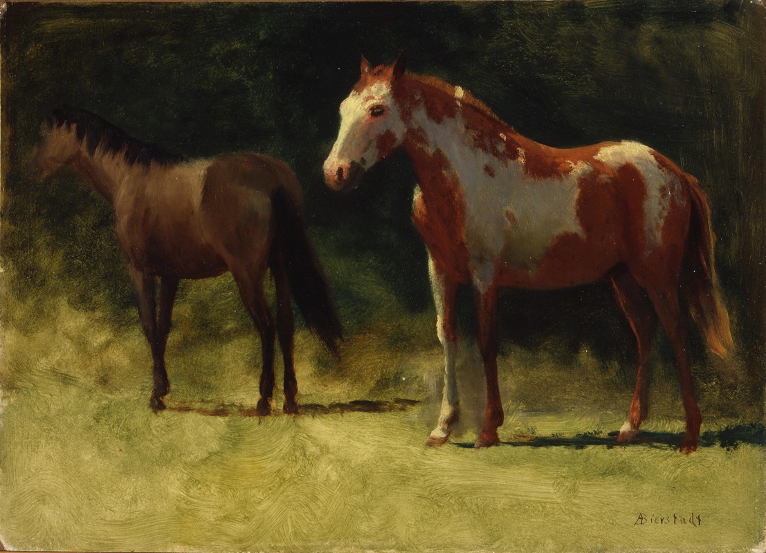 Albert Bierstadt - Two Horses