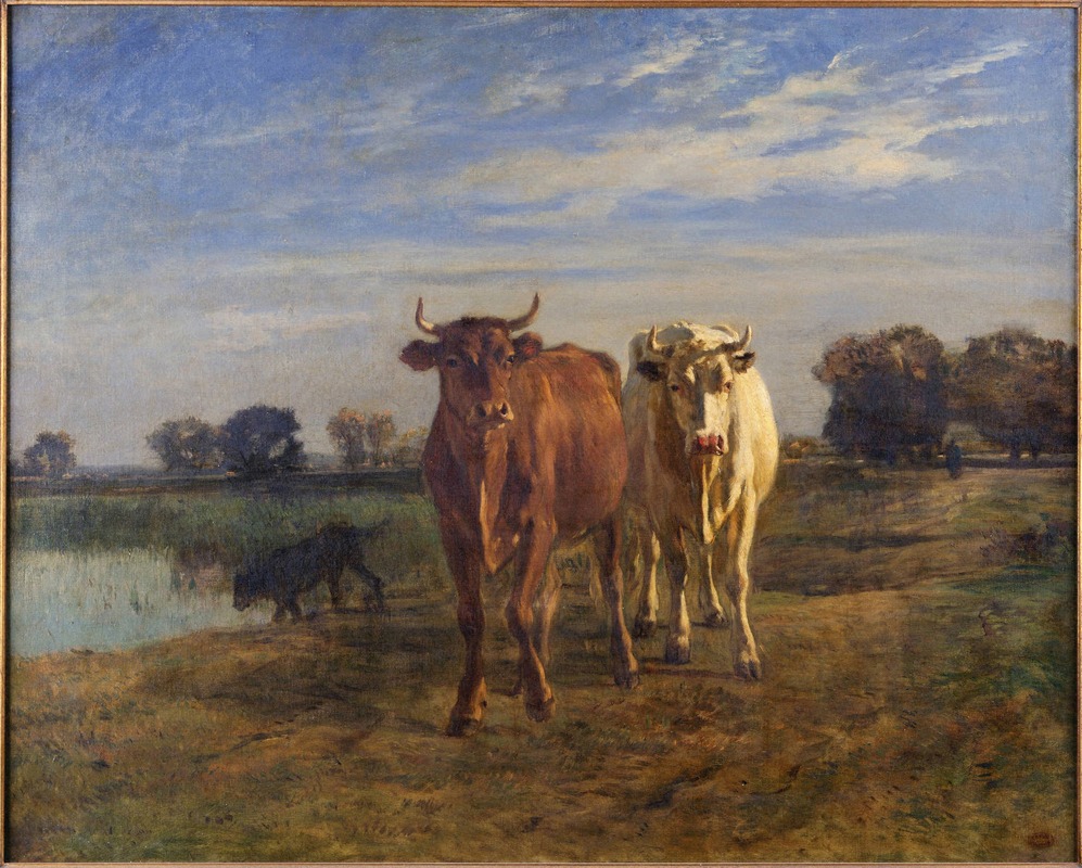 Constant Troyon - Two Cows in a Landscape