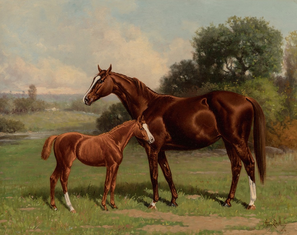 Henry Stull - Castalia and Colt by Uncas