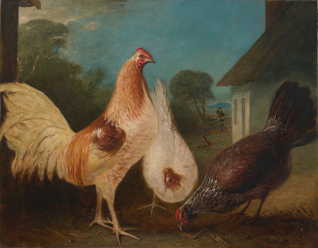 John Ferneley - Chickens in a barnyard