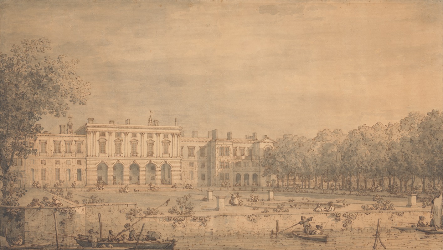 Canaletto - View of Old Somerset House from the Thames