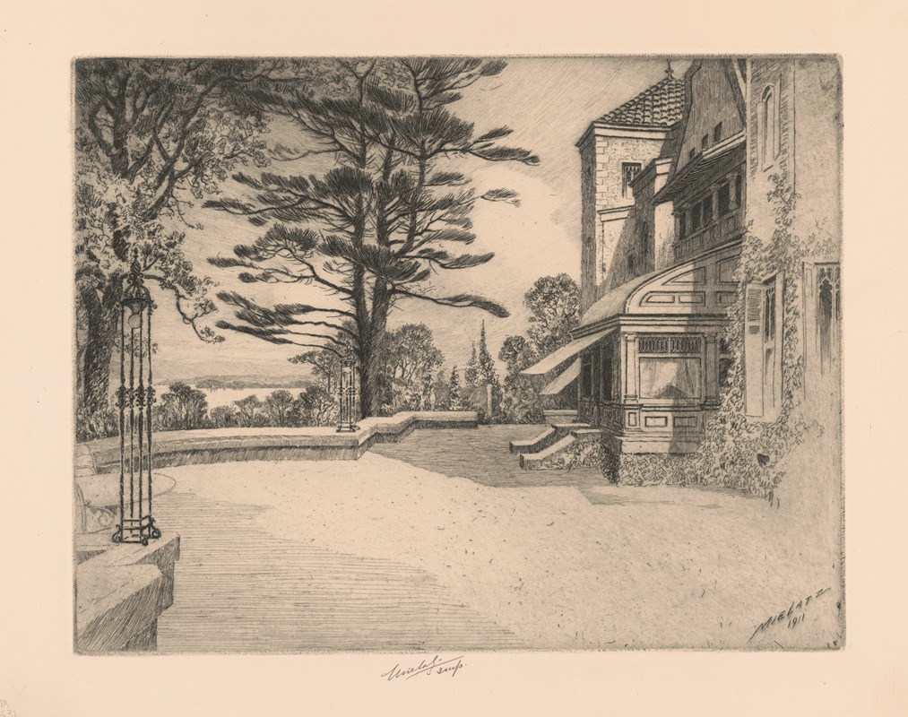 Charles Frederick William Mielatz - View of Rockwood Tarrytown on the Hudson, residence of William Rockefeller, no. 1