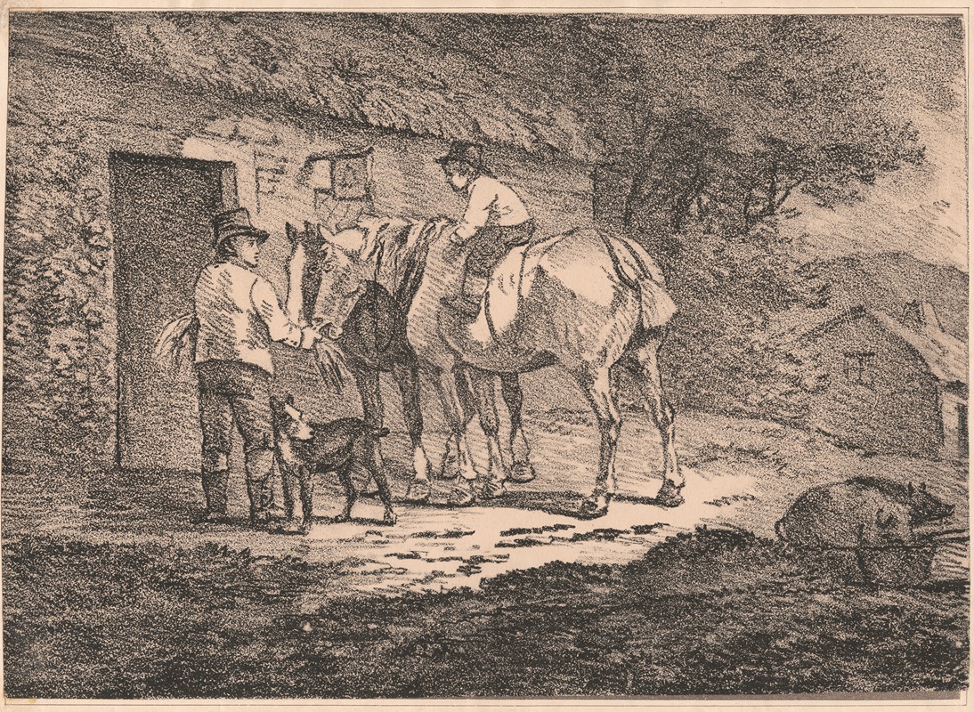 Conrad Gessner - Horses at Cottages Door