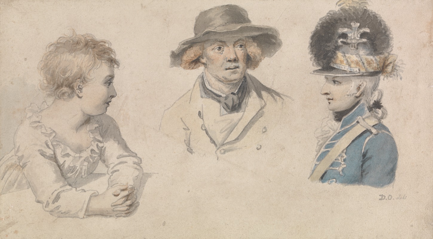 Daniel Orme - Character Studies: A Child, A Man in a Hat, Military Officer