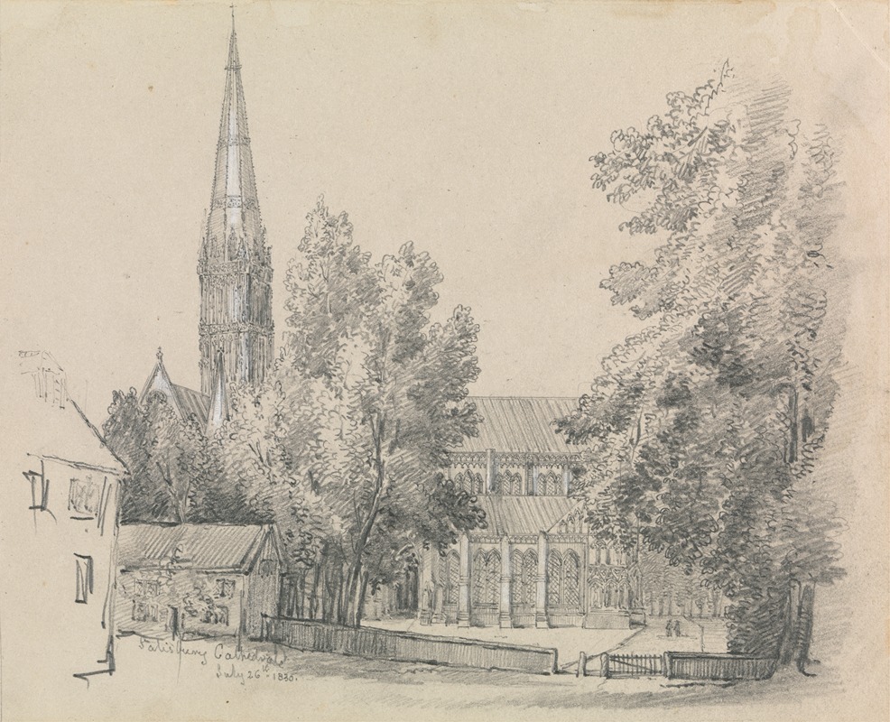 David Charles Read - A View of Salisbury Cathedral