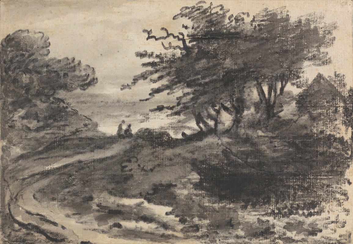 Dr. Thomas Monro - Landscape with Trees and two Figures