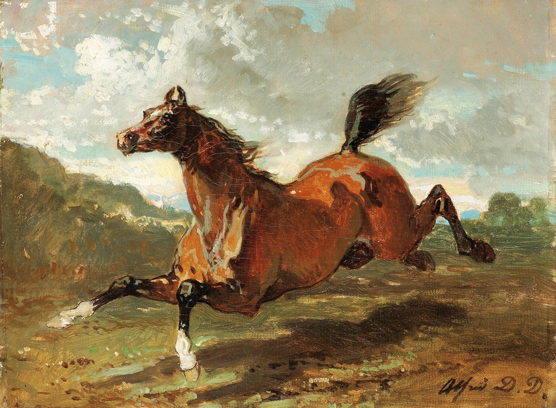 Alfred De Dreux - Cheval au galop
