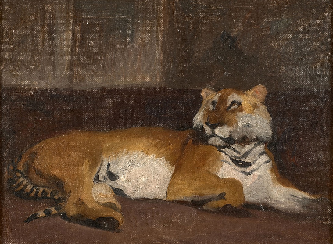 Auguste Lançon - Tigre allongé
